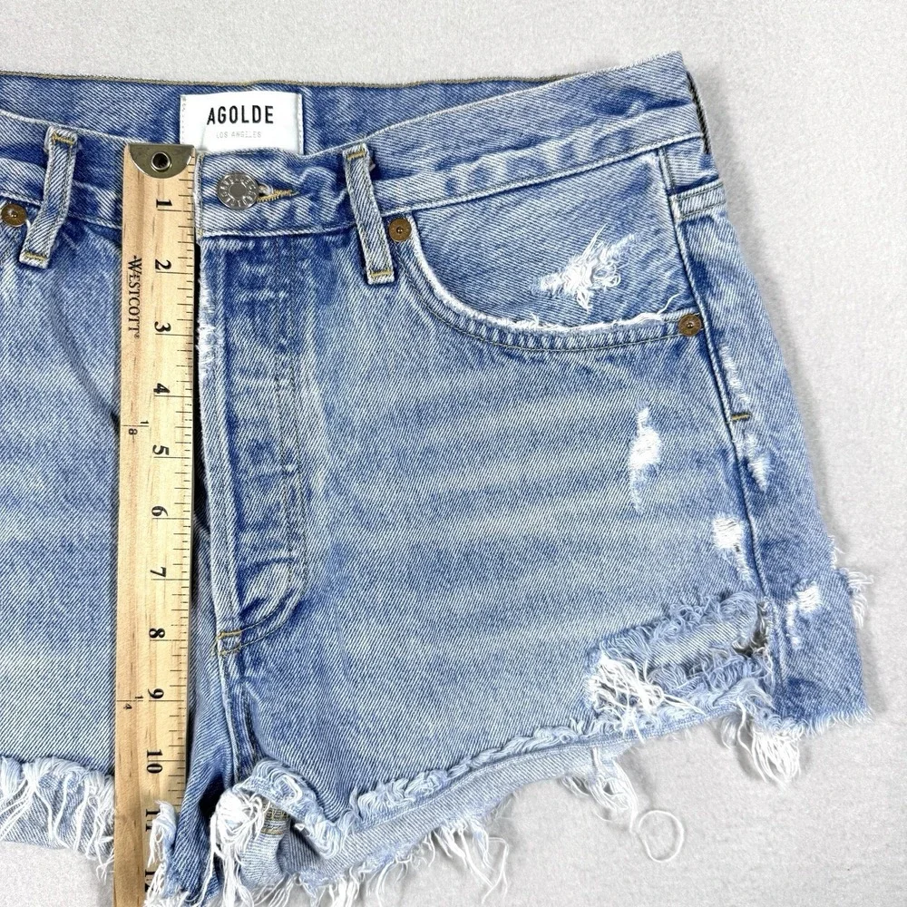 Agolde Shorts Womens 29‎ Parker Vintage Cut Off Denim Swapmeet Wash Button Fly
